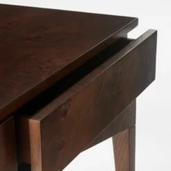 Spillo 2-Drawer Brown Burl Wood Desk -marin sHOP SpilloBrownBurlDeskAVSSF23