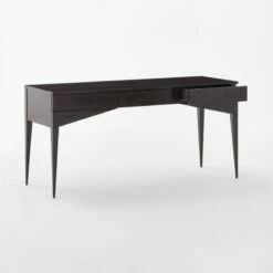 Spillo 2-Drawer Black Burl Wood Desk -marin sHOP SpilloBurlWoodDesk3QAVSSF22