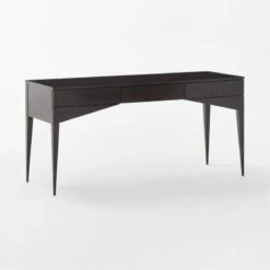 Spillo 2-Drawer Black Burl Wood Desk -marin sHOP SpilloBurlWoodDesk3QSSF22