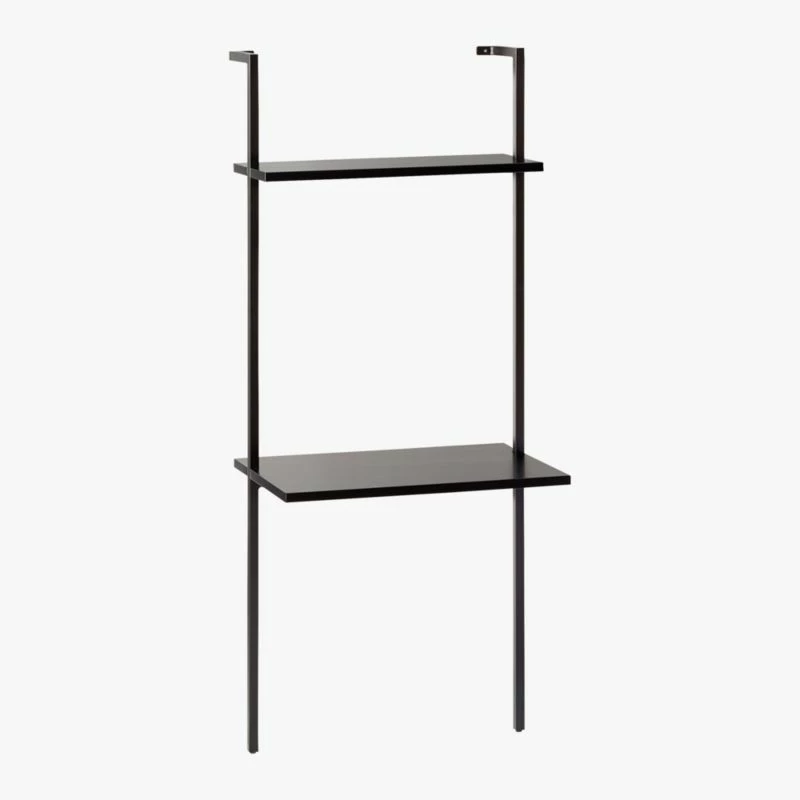 Stairway Black Wall Mount Desk With Shelf 72.5'' 6 Stairway Black Wall Mount Desk With Shelf 72.5'' - Image 4