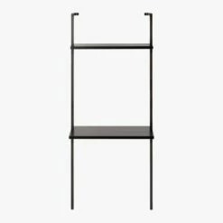 Stairway Black Wall Mount Desk With Shelf 72.5'' 9 Stairway Black Wall Mount Desk With Shelf 72.5'' -marin sHOP StairwayDeskBlackShortS18