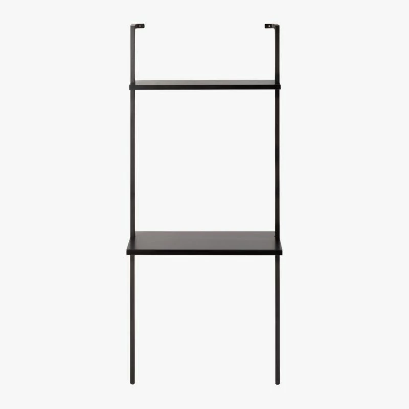 Stairway Black Wall Mount Desk With Shelf 72.5'' 5 Stairway Black Wall Mount Desk With Shelf 72.5'' - Image 3