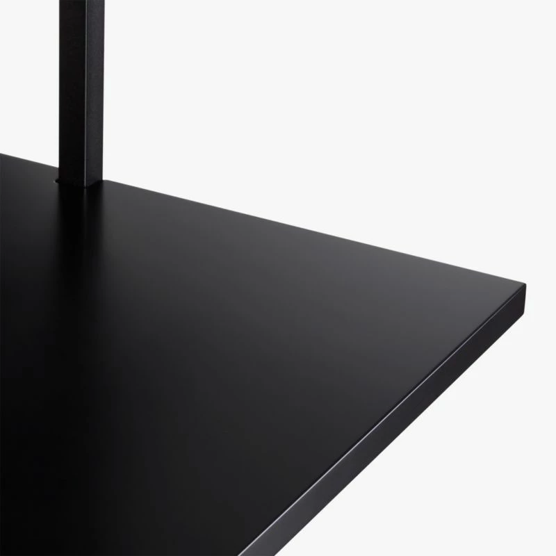 Stairway Black Wall Mount Desk With Shelves 96'' 7 Stairway Black Wall Mount Desk With Shelves 96'' - Image 5