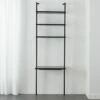 Stairway Black Wall Mount Desk With Shelves 96'' -marin sHOP StairwayDeskBlackTallBlkROS18