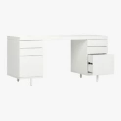 Stairway 6-Drawer White Wood Desk -marin sHOP StairwayModDskW2DrwrWtAV3QS20