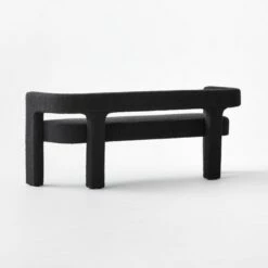 Stature Black Boucle Bench -marin sHOP StatureBlackBench3QBF20