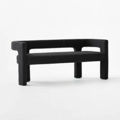 Stature Black Boucle Bench -marin sHOP StatureBlackBench3QF20