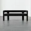 Stature Black Boucle Bench