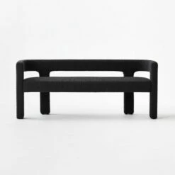 Stature Black Boucle Bench -marin sHOP StatureBlackBenchSOF20