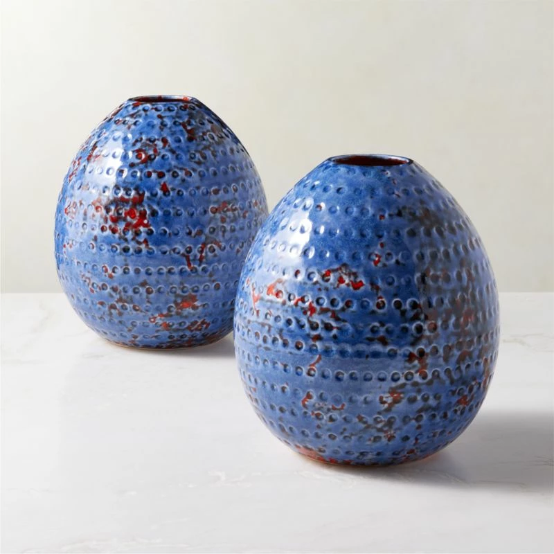 Steele Round Blue Vase 6 Steele Round Blue Vase - Image 4