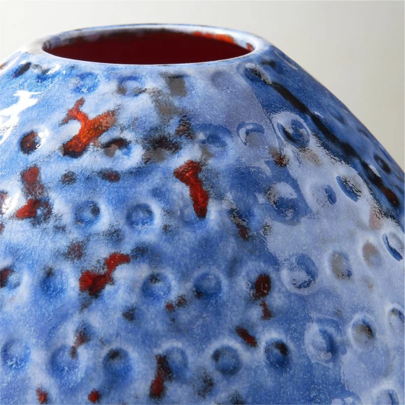 Steele Round Blue Vase 5 Steele Round Blue Vase - Image 3