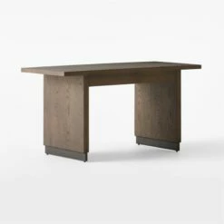 Stilt 2-Drawer Fumed Oak Wood Desk 14 Stilt 2-Drawer Fumed Oak Wood Desk -marin sHOP StiltFumedOakDesk3QBSSF22