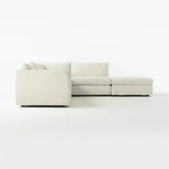 Stitch 4-Piece L-Shaped White Performance Fabric Sectional Sofa With Right Chaise 15 Stitch 4-Piece L-Shaped White Performance Fabric Sectional Sofa With Right Chaise -marin sHOP StitchNtrlSectLASfCrArlsOtSDF20