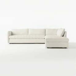 Stitch 4-Piece L-Shaped White Performance Fabric Sectional Sofa With Right Chaise 13 Stitch 4-Piece L-Shaped White Performance Fabric Sectional Sofa With Right Chaise -marin sHOP StitchNtrlSectLASfCrArlsOtSOF20