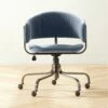 Stretta Blue Velvet Office Chair -marin sHOP StrettaBlueMtlOffcChairSHS22
