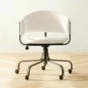 Stretta Ivory Velvet Office Chair -marin sHOP StrettaIvoryMtlOffcChairSHS22