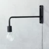 Swing Arm Black Wall Sconce -marin sHOP SwingArmWallSconceBlkSHF16