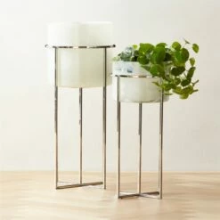 Syd Small Glass Planter With Stand -marin sHOP SydPlanterWStandGroupFHF22