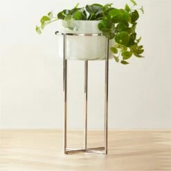Syd Small Glass Planter With Stand -marin sHOP SydSmGlassPlanterWStandROF22
