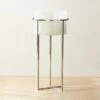 Syd Small Glass Planter With Stand -marin sHOP SydSmGlassPlanterWStandSHF22