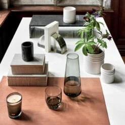 Modern Curved Crystal Glass Bookend -marin sHOP TatineForestFloorGlassCandleSP21 1x1