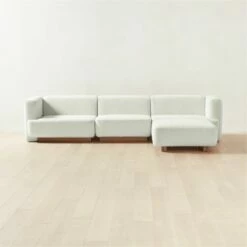 Terrain 4-Piece L-Shaped Ivory Boucle Sectional Sofa