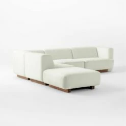 Terrain 5-Piece L-Shaped Ivory Boucle Sectional Sofa With Right Arm -marin sHOP TerrainIvyBc5pcRASctSofa3QSSS22