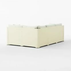 Tol 4-Piece Ivory Boucle Sectional Sofa -marin sHOP Tol4PcIvoryBoucleSect3QBSSF23