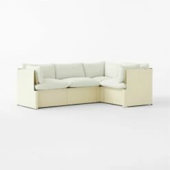 Tol 4-Piece Ivory Boucle Sectional Sofa -marin sHOP Tol4PcIvoryBoucleSect3QSSF23