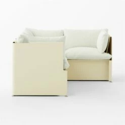 Tol 4-Piece Ivory Boucle Sectional Sofa -marin sHOP Tol4PcIvoryBoucleSectSDSSF23