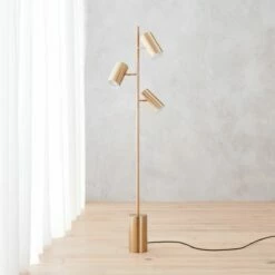 Trio Brass Finish Floor Lamp