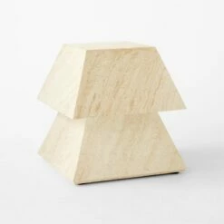 Tukul White Travertine Side Table 10 Tukul White Travertine Side Table -marin sHOP TukulSideTable3QSSF23