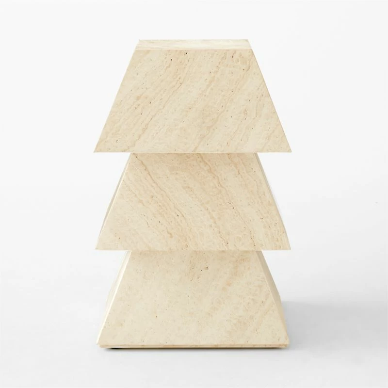 Tukul White Travertine Pedestal Table 6 Tukul White Travertine Pedestal Table - Image 4