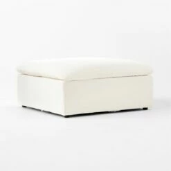 Turn Off-White Performance Velvet Ottoman 7 Turn Off-White Performance Velvet Ottoman -marin sHOP TurnCreamOttoman3QSSS23