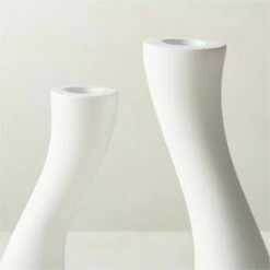 Uri Matte White Cement Taper Candle Holder -marin sHOP UriTaperHolderAVSHF23