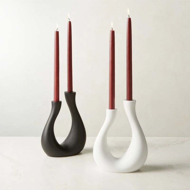 Uri Matte Black Cement Taper Candle Holder 7 Uri Matte Black Cement Taper Candle Holder - Image 5