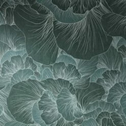 Venation Green Floral Wallpaper