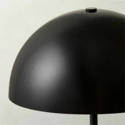 Venus Black Metal Dome Table Lamp With Marble Base -marin sHOP VenusDmBlkMrblTableLampAV2SHS23