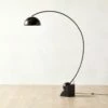 Venus Black Arc Floor Lamp With Marble Base -marin sHOP VenusDomeBlackFloorLampSHS23