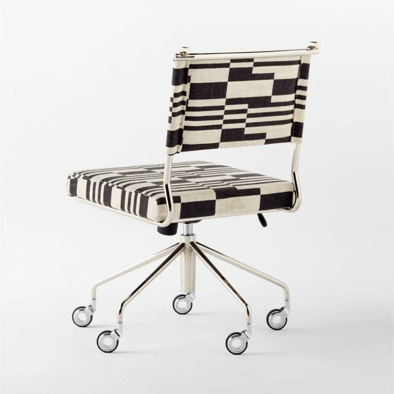 Vicino Black And White Patterned Upholstered Office Chair 9 Vicino Black And White Patterned Upholstered Office Chair - Image 7