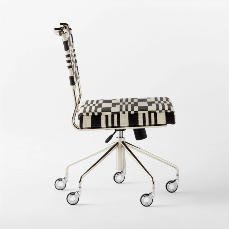 Vicino Black And White Patterned Upholstered Office Chair 8 Vicino Black And White Patterned Upholstered Office Chair - Image 6