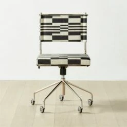 Vicino Black And White Patterned Upholstered Office Chair