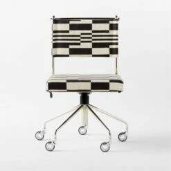 Vicino Black And White Patterned Upholstered Office Chair 13 Vicino Black And White Patterned Upholstered Office Chair -marin sHOP VicinoPatternedChairSOSSS23