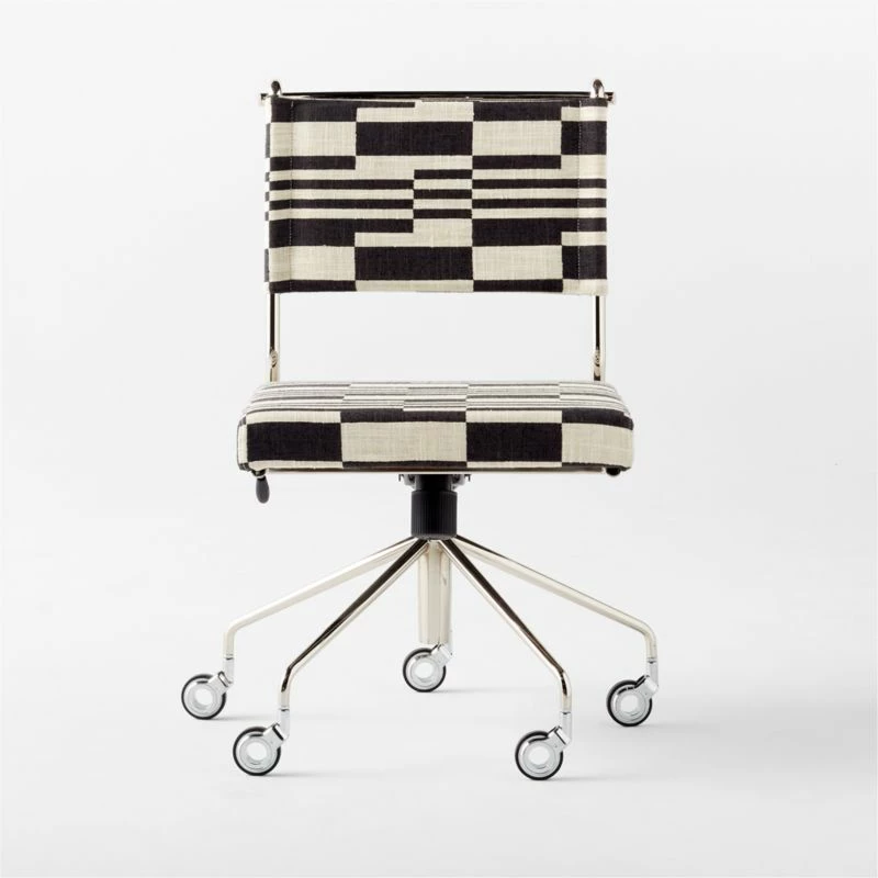 Vicino Black And White Patterned Upholstered Office Chair 6 Vicino Black And White Patterned Upholstered Office Chair - Image 4