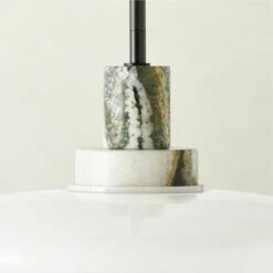 Virgo Contrast Marble Pendant Light -marin sHOP VirgoV2PandaMrblPendantAVSHS23