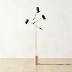 Watt Articulating Polished Nickel Floor Lamp
