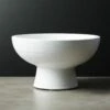 White Ceramic Pedestal Bowl -marin sHOP WhitePedestalBowlSHS19