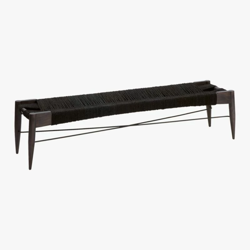 Wrap Large Black Jute Rope Bench 6 Wrap Large Black Jute Rope Bench - Image 4