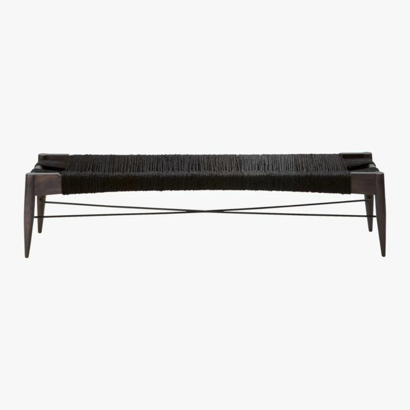 Wrap Large Black Jute Rope Bench 5 Wrap Large Black Jute Rope Bench - Image 3