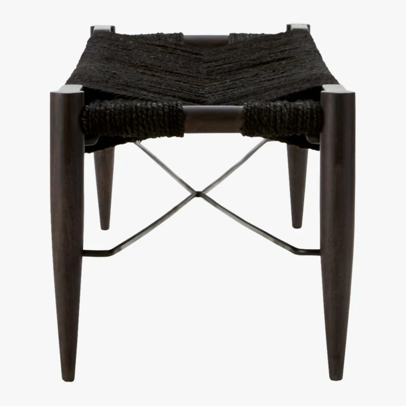 Wrap Large Black Jute Rope Bench 7 Wrap Large Black Jute Rope Bench - Image 5